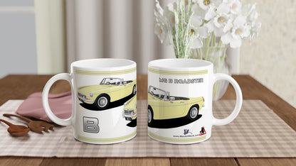 MG B Roadster Mk1 in Cream Art Mug