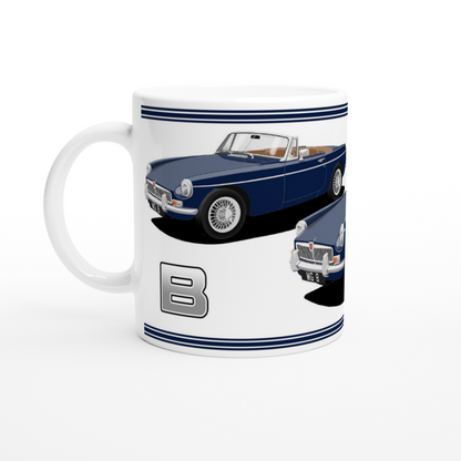 MG B Roadster Mk1 in Dark Blue Art Mug