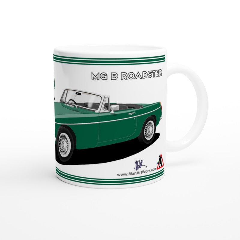 MG B Roadster Mk1 in Green Art Mug