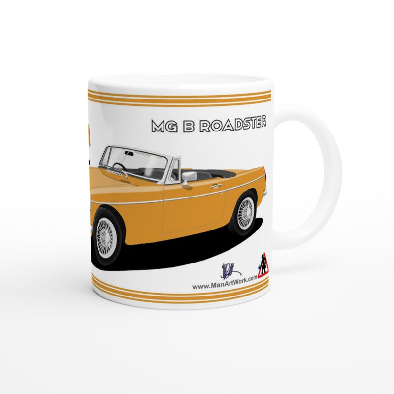 MG B Roadster Mk1 in Orange Art Mug