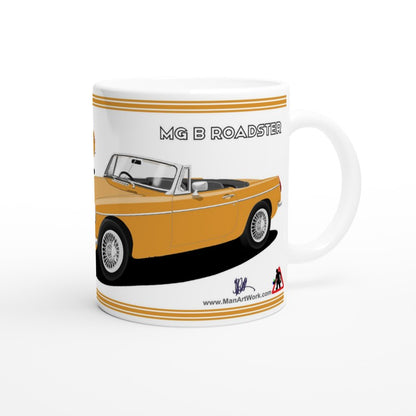 MG B Roadster Mk1 in Orange Art Mug