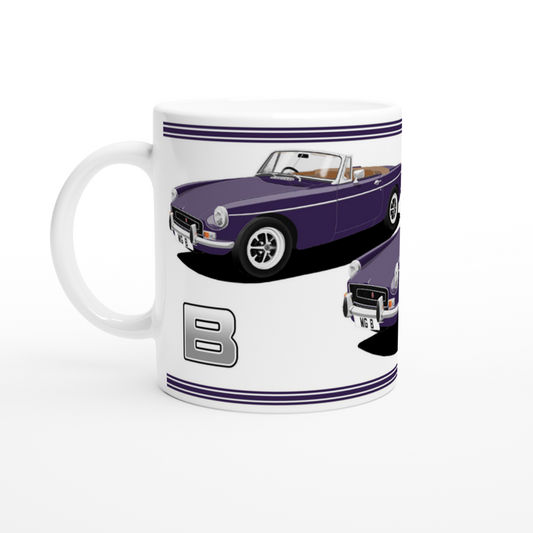 MG B Roadster Mk2 in Purple Art Mug