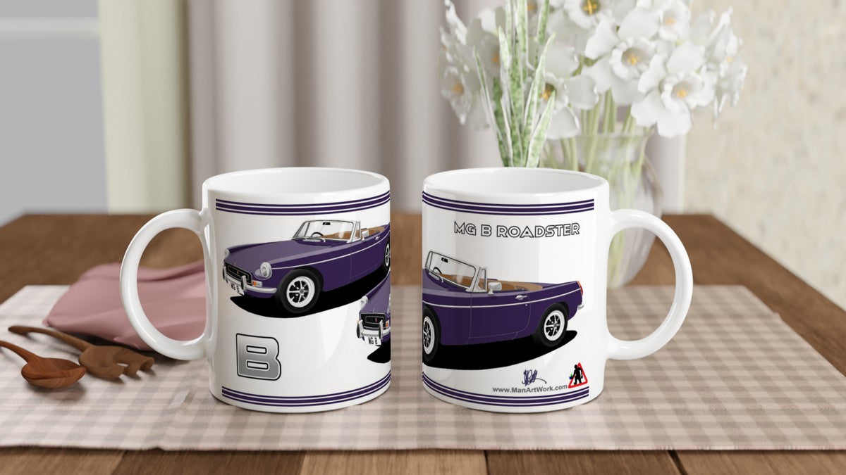 MG B Roadster Mk2 in Purple Art Mug