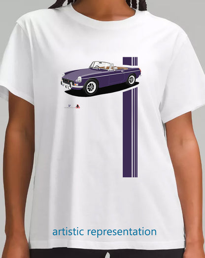 MG B Roadster Mk2 in Purple Art T Shirt