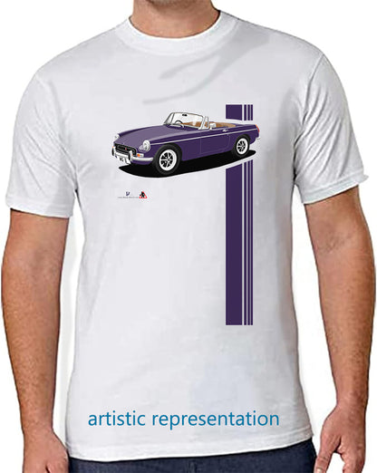 MG B Roadster Mk2 in Purple Art T Shirt