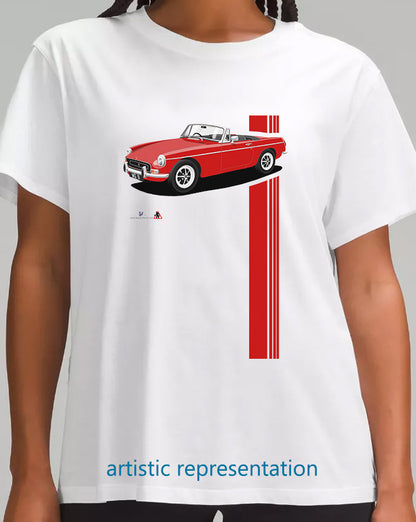 MG B Roadster Mk2 in Red Art T Shirt