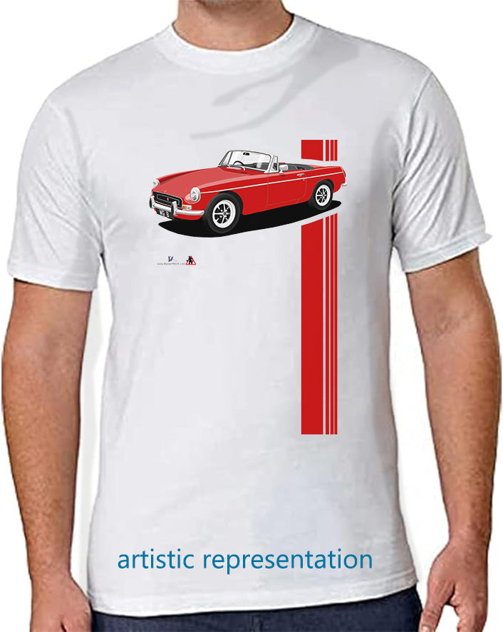 MG B Roadster Mk2 in Red Art T Shirt