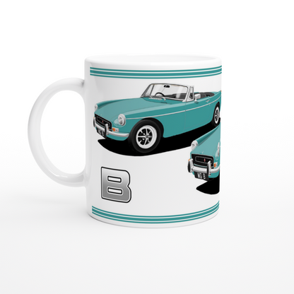 MG B Roadster Mk2 in Turquoise Art Mug