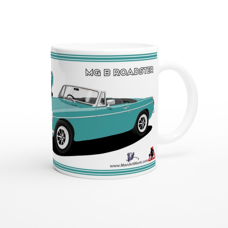 MG B Roadster Mk2 in Turquoise Art Mug