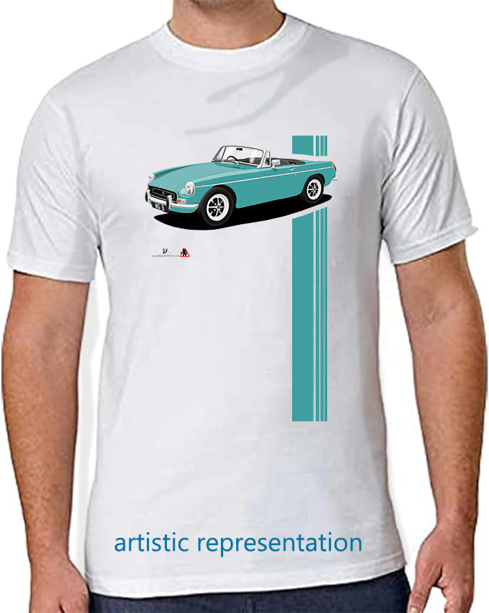 MG B Roadster Mk2 in Turquoise Art T Shirt