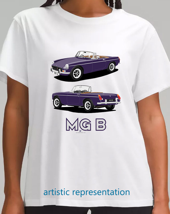 MG B Roadster Mk2 in Purple Art T Shirt