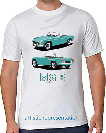MG B Roadster Mk2 in Turquoise Art T Shirt
