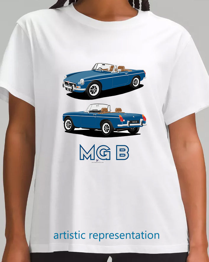 MG B Roadster Mk3 in Blue T Shirt
