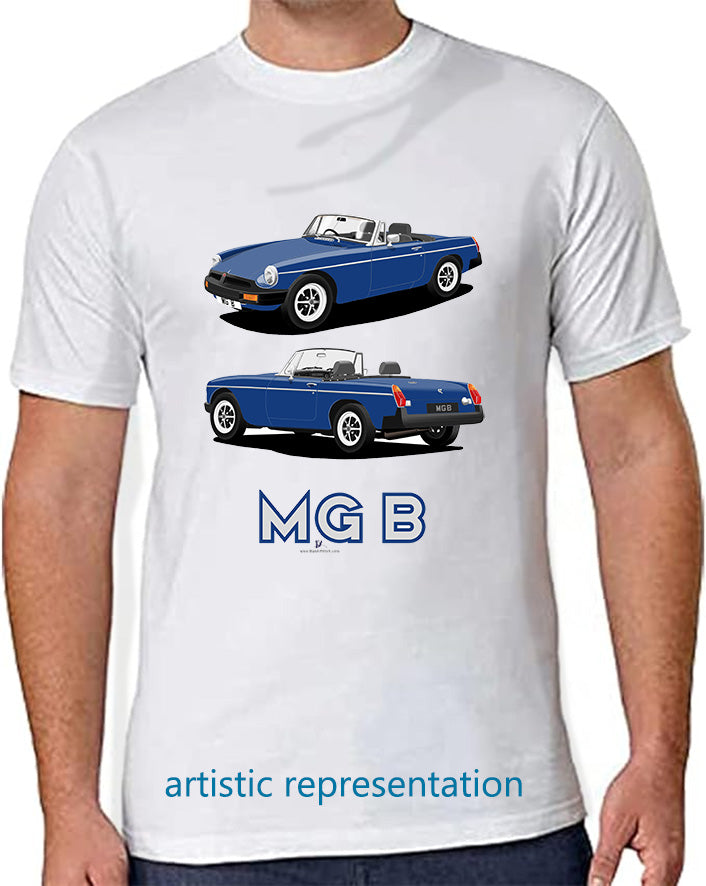 MG B Roadster MK4 in Dark-Blue T Shirt