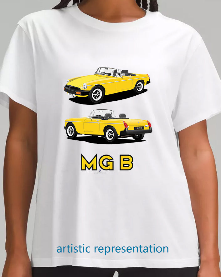 MG B Roadster MK4 in Yellow T Shirt