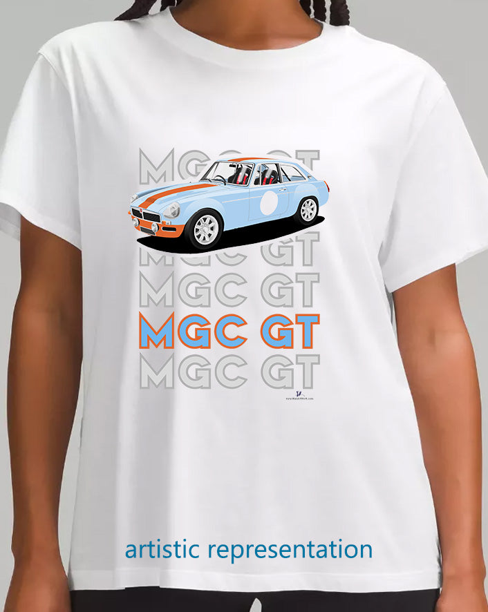 Racing MG C GT in Blue & Orange Art T Shirt