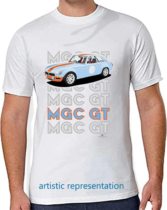 Racing MG C GT in Blue & Orange Art T Shirt