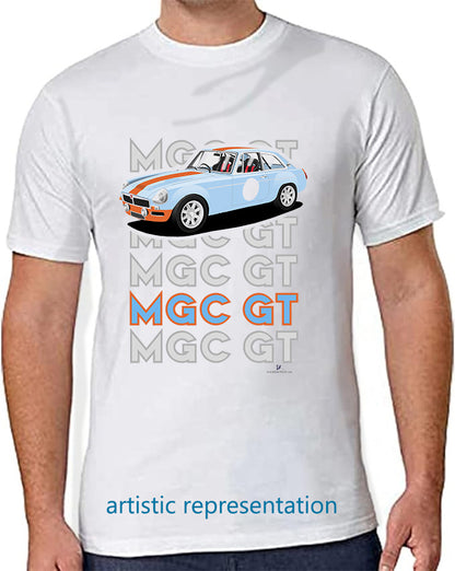 Racing MG C GT in Blue & Orange Art T Shirt