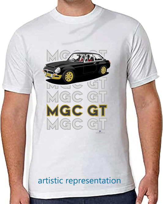 Racing MG C GT in Black & Gold Art T Shirt