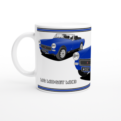 MG Midget Mk3 in Bright Blue Art Mug