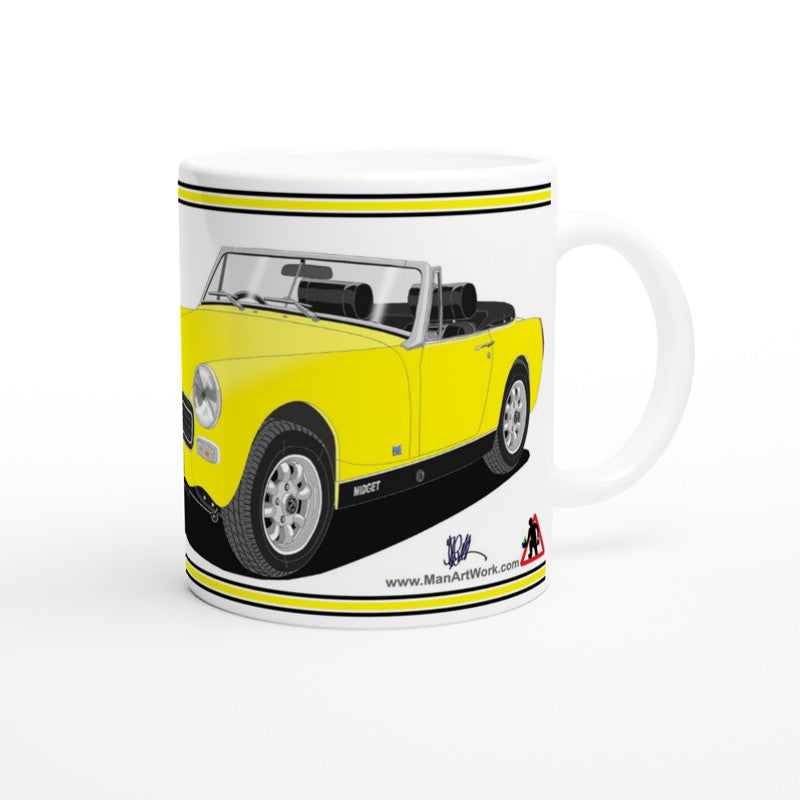 MG Midget Mk3 in Bright Yellow Art Mug