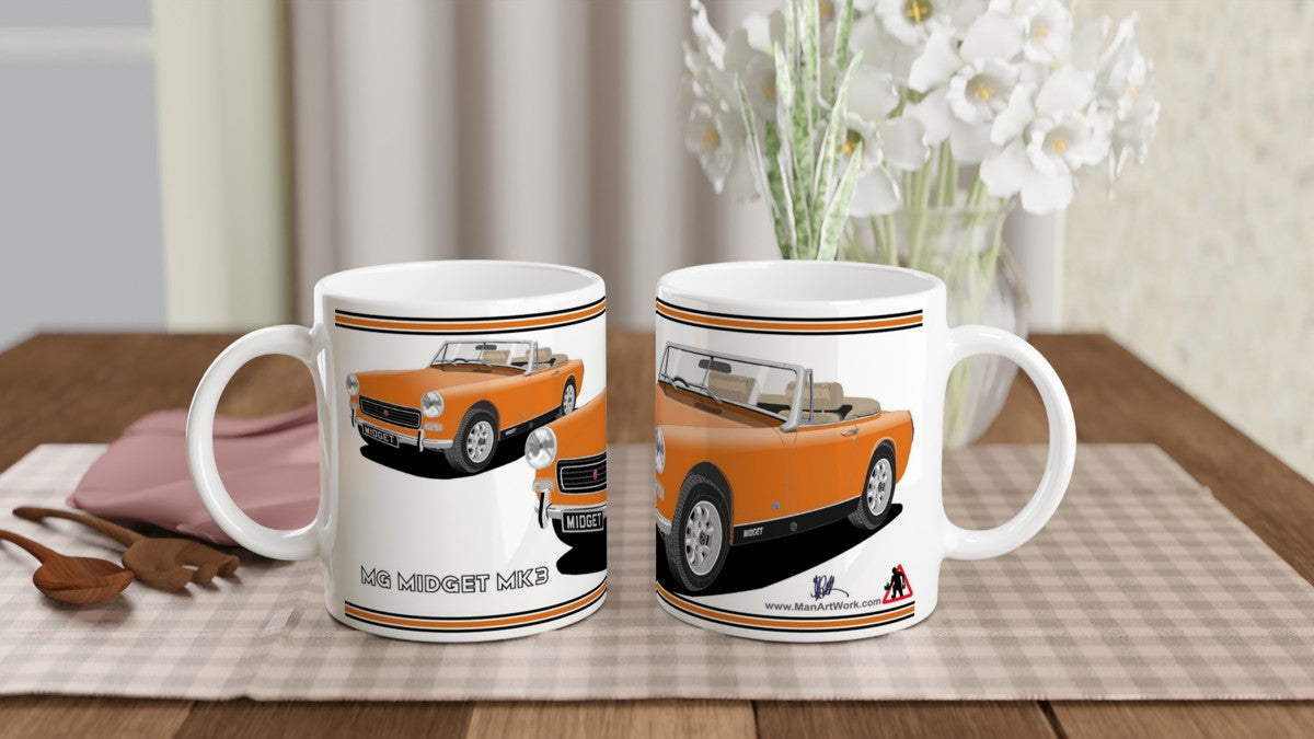 MG Midget Mk3 in Orange Art Mug