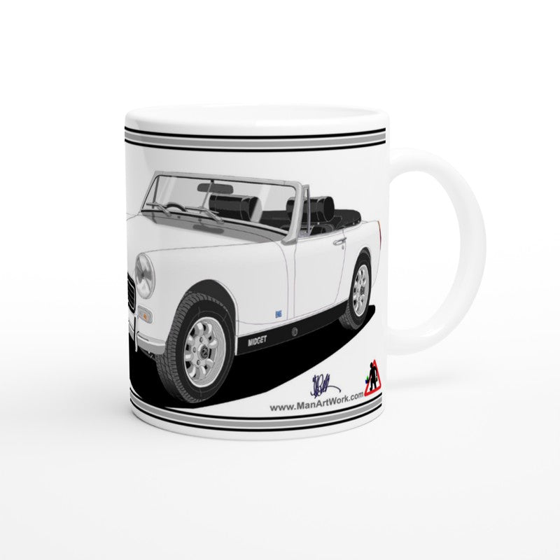 MG Midget Mk3 in White Art Mug