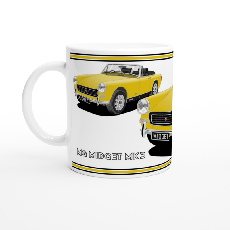 MG Midget Mk3 in Yellow Art Mug