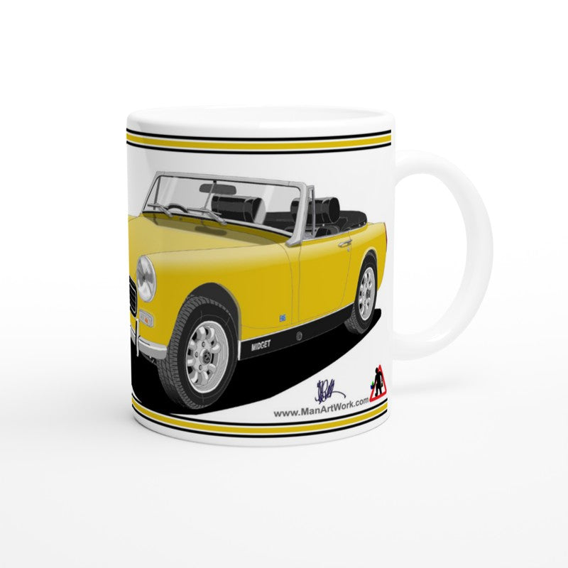 MG Midget Mk3 in Yellow Art Mug