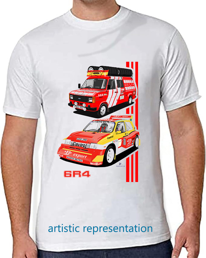 MG Metro 6R4 Rally T Shirt Export 33 + Service Van