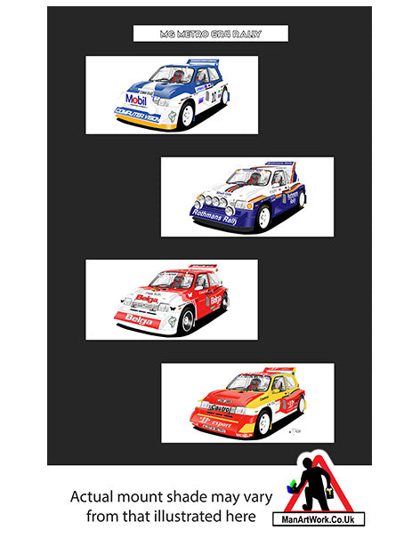 MG Metro 6R4 Group B Rally Cars A4 Art Print