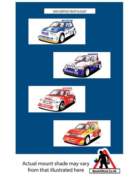 MG Metro 6R4 Group B Rally Cars A4 Art Print