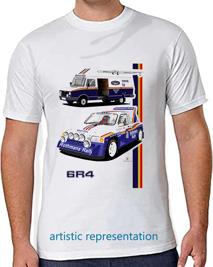 MG Metro 6R4 Rally T Shirt (Rothmans) + Support Van