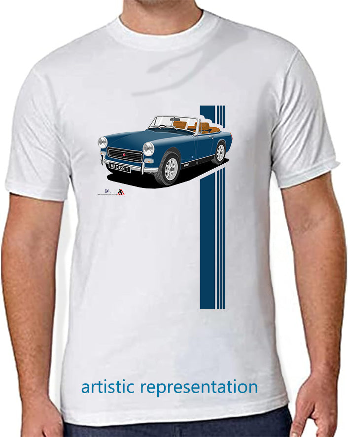 MG Midget Mk3 in Blue T Shirt