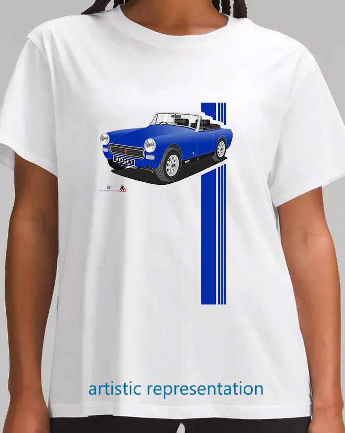 MG Midget Mk3 in Bright Blue T Shirt