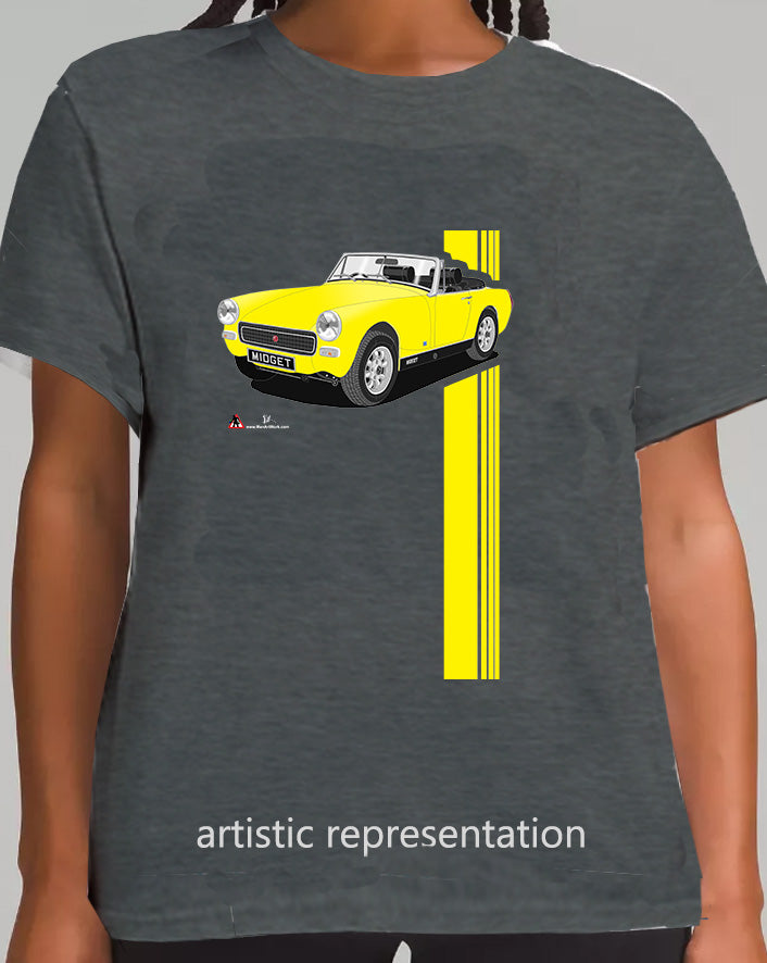 MG Midget Mk3 in Bright Yellow T Shirt