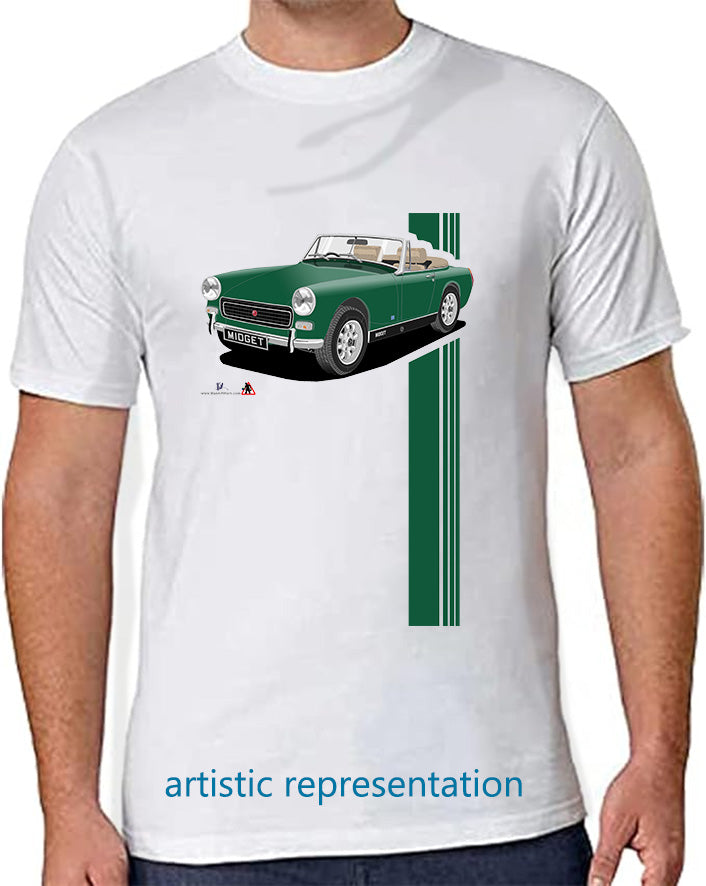 MG Midget Mk3 in Green T Shirt