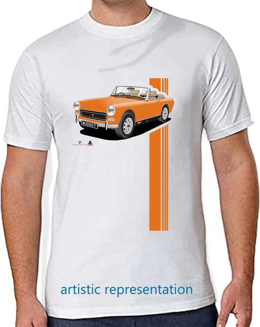 MG Midget Mk3 in Orange T Shirt