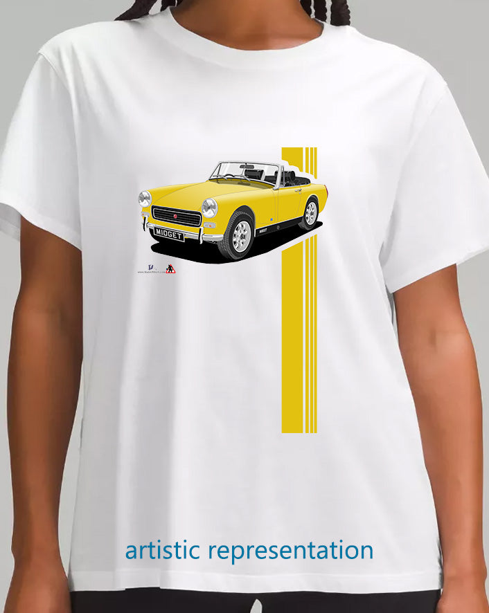 MG Midget Mk3 in Yellow T Shirt