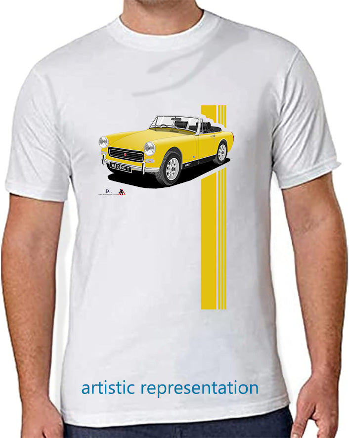 MG Midget Mk3 in Yellow T Shirt