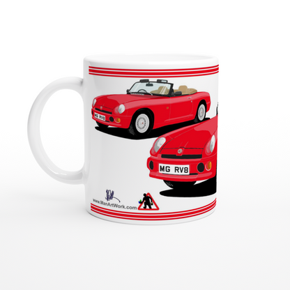 MG RV8 in Bright Red Art Mug