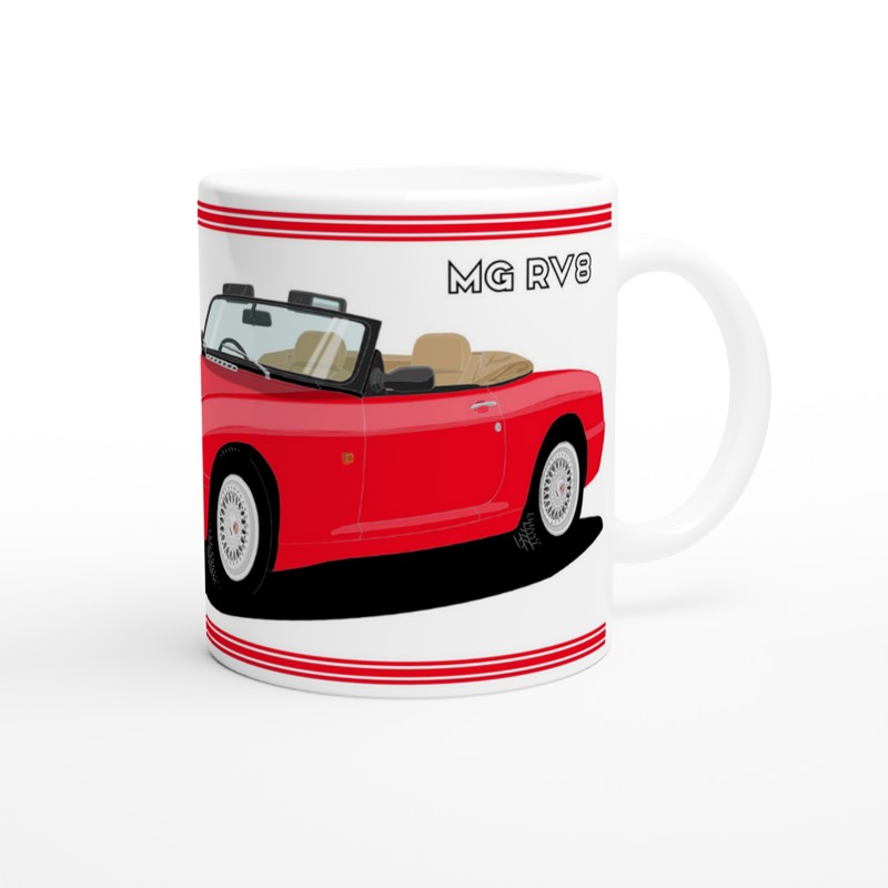 MG RV8 in Bright Red Art Mug