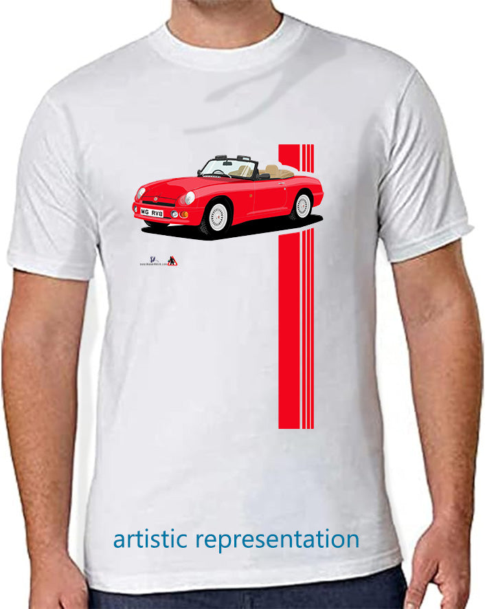 MG RV8 in Bright Red T Shirt