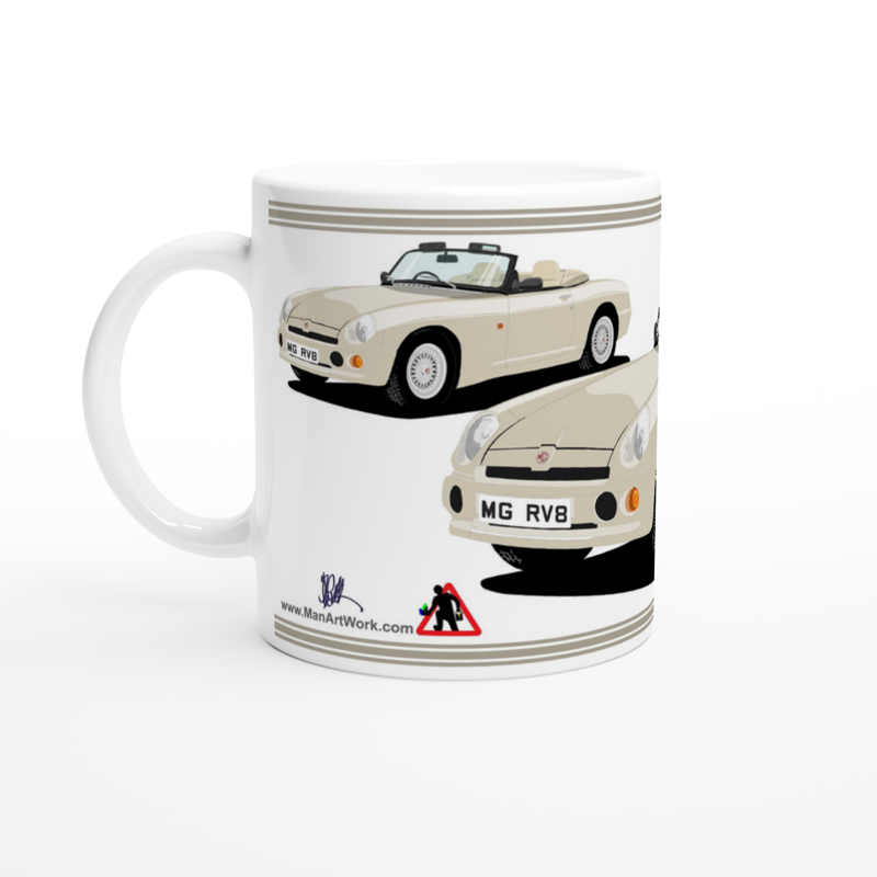 MG RV8 in Gold Art Mug