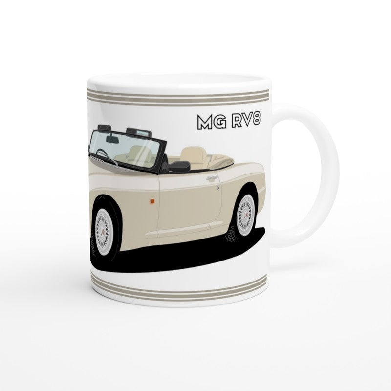 MG RV8 in Gold Art Mug