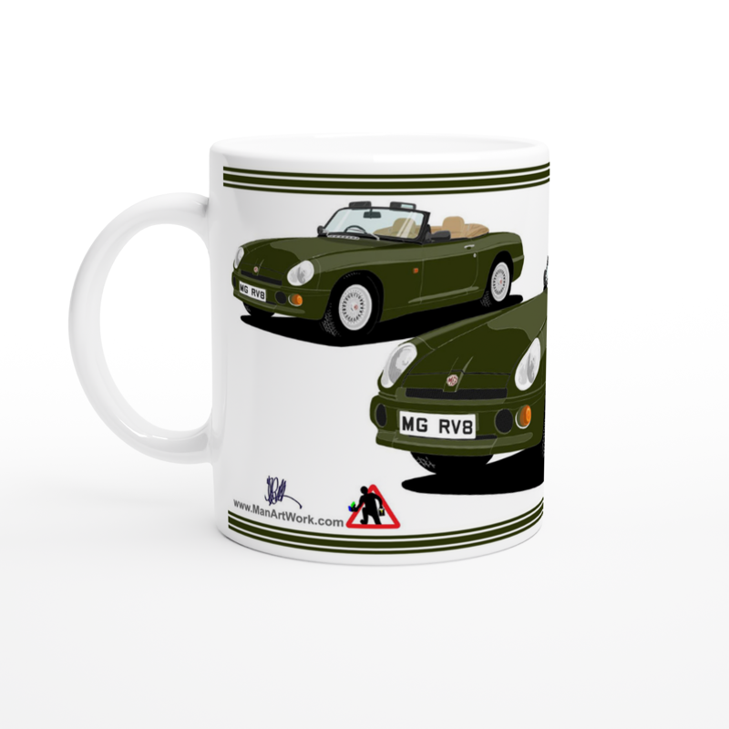 MG RV8 in Green Art Mug