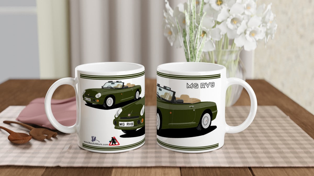 MG RV8 in Green Art Mug