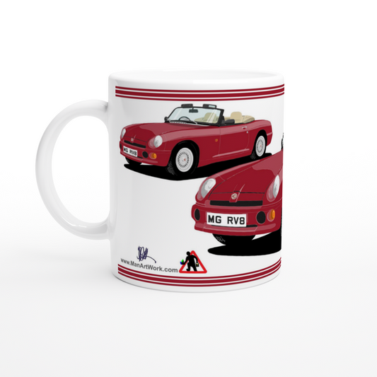 MG RV8 in Red Art Mug