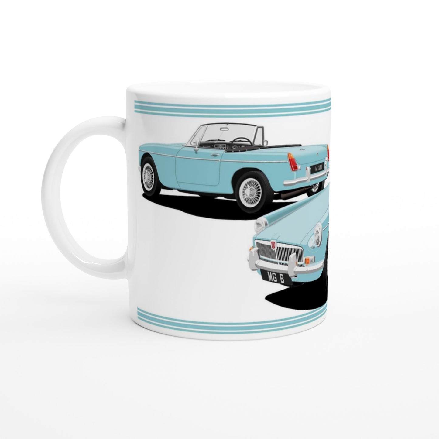 MG B Roadster Mk1 in Blue Art Mug