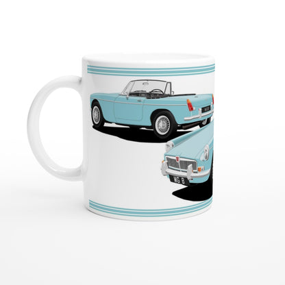 MG B Roadster Mk1 in Blue Art Mug